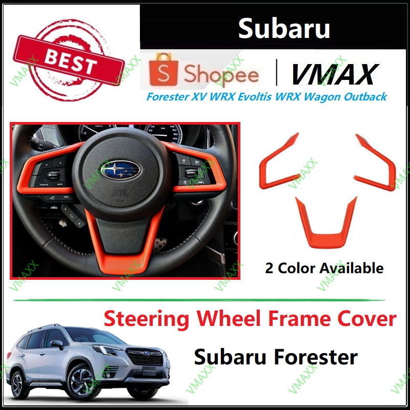 Subaru Forester XV WRX Evolvis WRX Wagon Outback คาร์บอนไฟเบอร์และสีส้มพวงมาลัยกรอบอุปกรณ์เสริม Suba