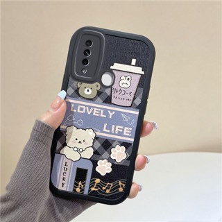 เคสOPPO A31 เคส OPPO A31 A53 A83 A3S A5 2020 A9 2020 A31 2020 เคสโทรศัพท์มือถือ TPU ลายการ์ตูนหมีชานม สําหรับ