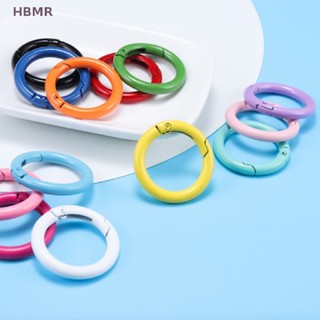 [HBMR] 10 ชิ้น / ล็ พวงกุญแจ ห่วงโอริง คาราบิเนอร์ โลหะ ทรงกลม เปิดได้ DIYพวงกุญแจ