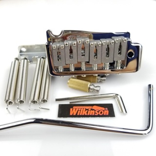 Mai-(จัดส่งรวดเร็ว) WILKINSON WVP สะพานสายกีตาร์ไฟฟ้า ระบบลูกคอ 2 จุด เหล็กโครเมี่ยม สีเงิน สีทอง