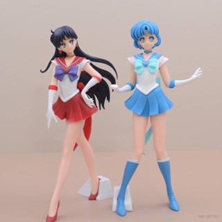 ใหม่ โมเดลฟิกเกอร์ อนิเมะเซเลอร์มูน Hino Rei Mizuno Ami Sailor Mars Sailor Mercury ของเล่น ของขวัญ สําหรับเด็ก