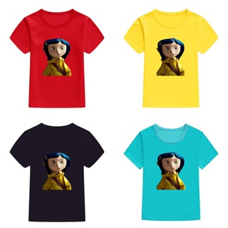 เสื้อยืดแขนสั้นลําลอง ทรงหลวม ลาย Mingyuan Coraline Jones สําหรับผู้ชาย และผู้หญิง