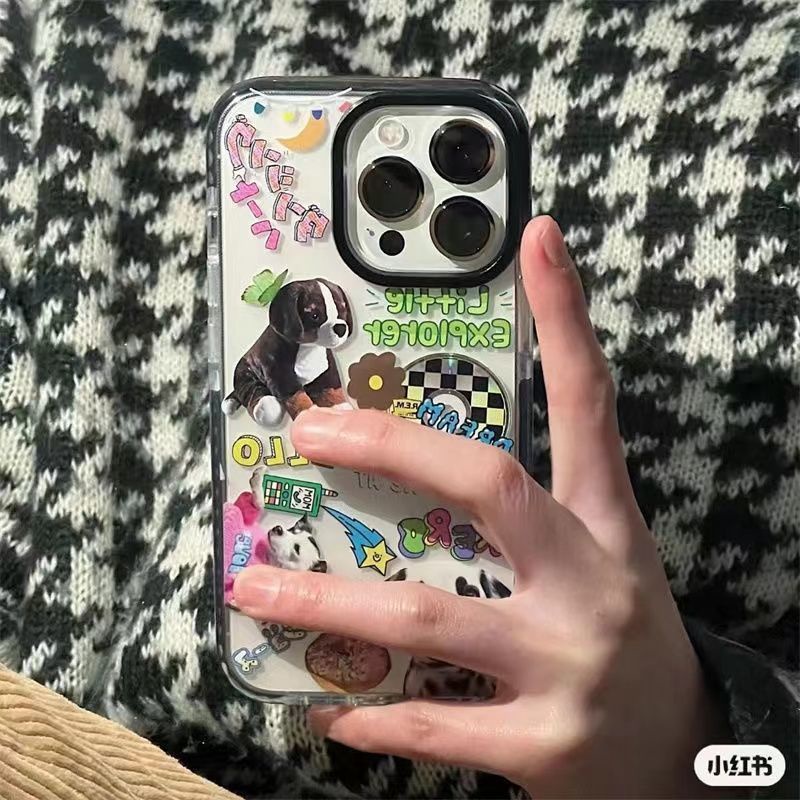 Cartoon Dog Phone Case for iphone 13Promax Apple 11 Phone Case for iphone 8plus Sticker XR Cool Iphone12