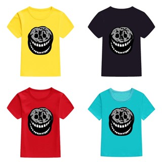 เสื้อยืดแขนสั้นลําลอง ทรงหลวม พิมพ์ลาย Mingyuan Doors Entity Rush Ambush Seek Stare El Goblino Dupe Halt Jeff Bob Eyes สําหรับผู้ชาย และผู้หญิง