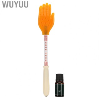 Wuyuu Silicone Body Massage Stick  Hammer Pat Round Holes Textured Handle Palm Shaped High Rebound for Hip