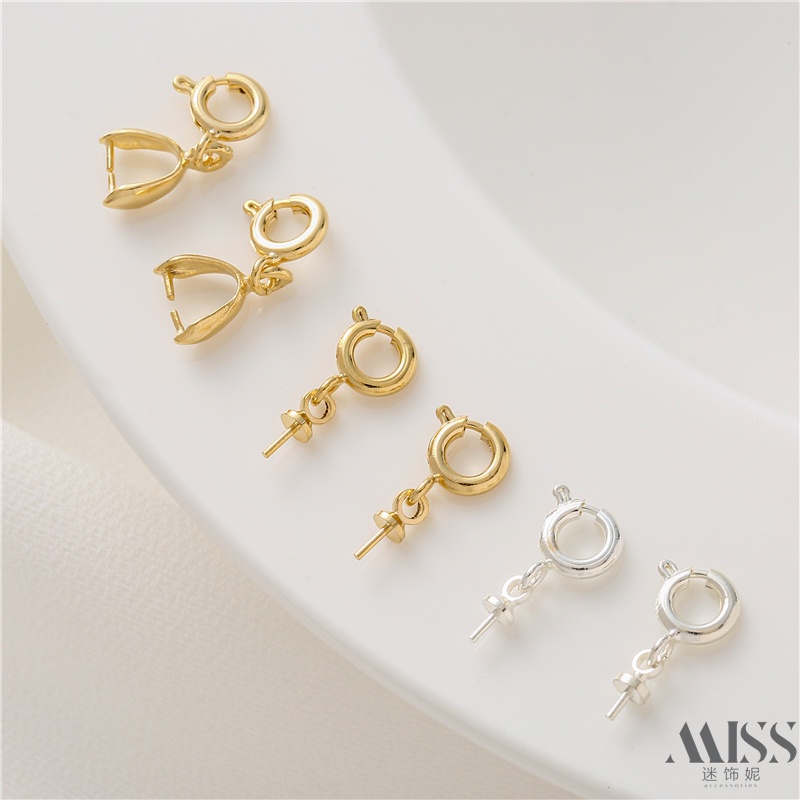 จี้คลิป diy 14K Silver Sunflower Seed แกะตาเข็ม