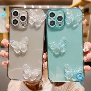 เคสโทรศัพท์มือถือ ป้องกันเลนส์ ป้องกันการชน ลายผีเสื้อคริสตัล สําหรับ Samsung Galaxy A04 A04e A32 M33 M53 M52 M23 F23 S22 S30 S21 5G 4G Plus Ultra