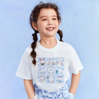 เสื้อยืดลําลอง พิมพ์ลาย Cinnamoroll Kawaii สําหรับเด็กผู้หญิง