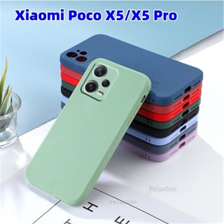 เคสซิลิโคนนิ่ม ทรงสี่เหลี่ยม กันกระแทก ป้องกันกล้อง สําหรับ Xiaomi Poco X5 Pro 5G X5Pro PocoX5 Pocophone X5