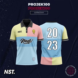 เสื้อโปโลแขนสั้น สีรุ้ง สไตล์เรโทร 2023