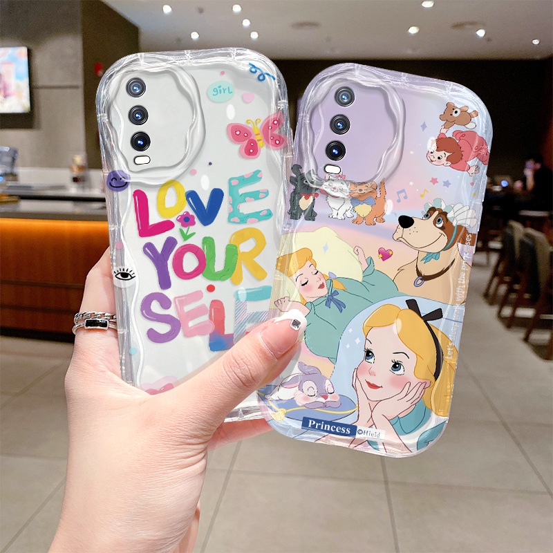 เคส Vivo Y12S เคส vivo Y20 Y20S Y12S V2026 V2029 เคสโทรศัพท์มือถือ TPU แบบนิ่ม ลายครีม ภาษาอังกฤษ สําหรับ NYW