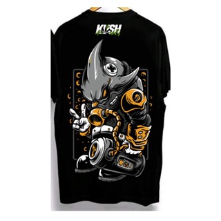 เสื้อยืดKUSH เสื้อยืดผ้าคอตตอน Oversized เสื้อยืดเท่ๆ Clothing T-Shirt For Menเสื้อยืดคอกลม vip.36