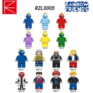 ของเล่นตัวต่อฟิกเกอร์ Roblox ขนาดเล็ก สีรุ้ง