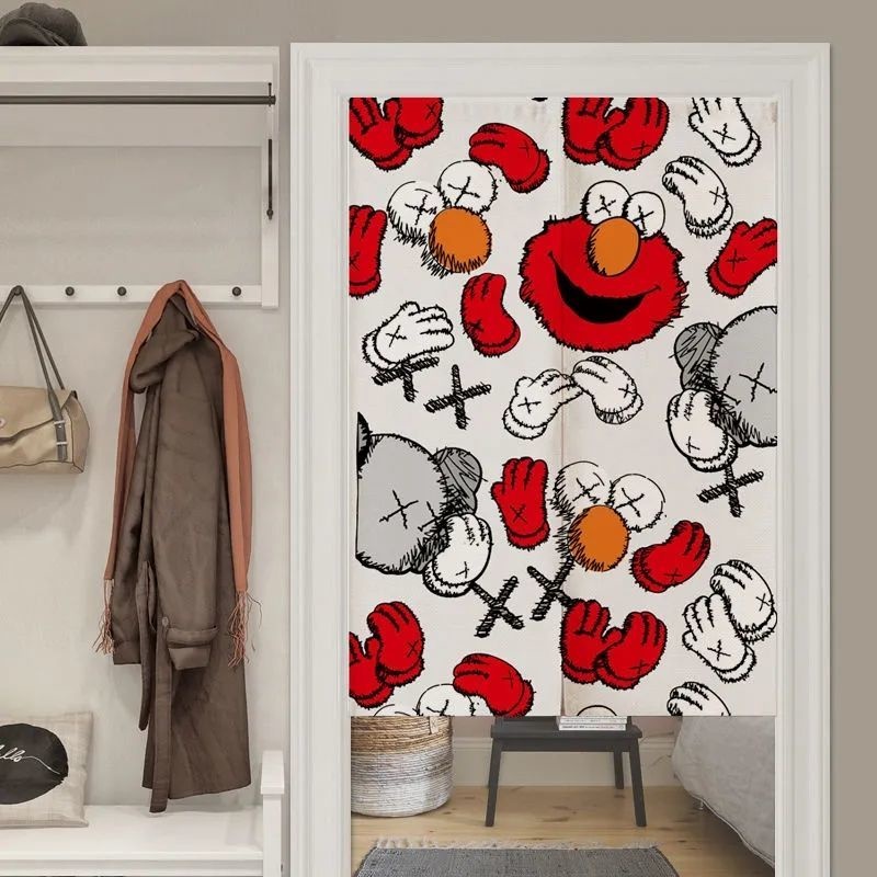 แนะนำ ผ้าม่าน ผ้าม่าน Langsir Pintu 门帘 Tide ยี่ห้อ Sesame Street Kaws ม่านประตูผ้า Art สามารถปรับแต่งบ้านห้องนอนห้องครัวพาร์ทิชันม่านระเบียงการ์ตูนตกแต่งผ้าม่าน ราคาพิเศษ มีเก็บเงินปลายทาง