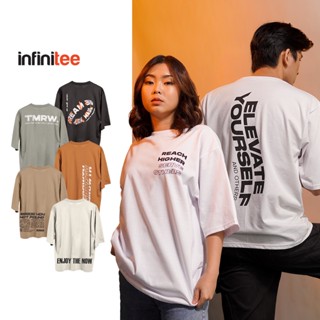 【เสื้อยืดใหม่】Infinitee Typographic Statement Oversized T Shirt For Men Women Plus Size Shirt Top Tops Tshirt