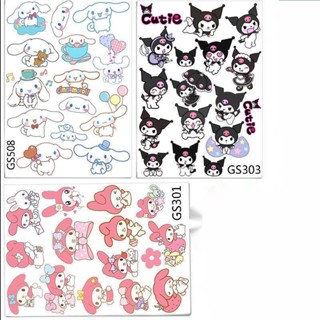 สติกเกอร์ ลายการ์ตูน Sanrio Kuromi Cinnamon Dog Melody ป้องกันรอยขีดข่วน สําหรับตกแต่งหมวกกันน็อคไฟฟ้า รถยนต์