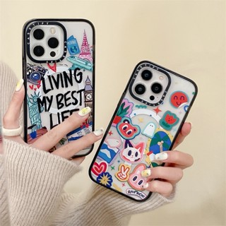 Casetifg Travel Life เคสโทรศัพท์มือถือ ซิลิโคนแข็ง ใส กันกระแทก พร้อมกล่องชาร์จแม่เหล็ก หรูหรา สําหรับ iPhone 14 11 12 13 Pro Max