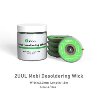 2uul DW01 Desoldering Wick 2015 ตะเกียงบัดกรี ทําความสะอาดอัลตร้าสน สําหรับซ่อมแซม PCB โทรศัพท์มือถือ เมนบอร์ดเชื่อมฟลักซ์ลวด CPU Nand Swap เครื่องมือ