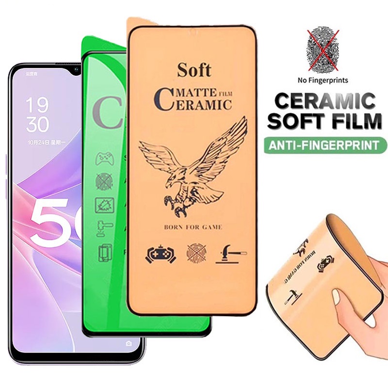 ฟิล์มเซรามิคใส ผิวด้าน แบบเต็มจอ สําหรับ OPPO A5 A5x A3 Pro A3x A80 A60 A58 A98 A78 A17 A77 A77s A57 A17K A16 A16s A16K A96 A76 A95 A55 A15 A15s A74 A54 A94 5G 4G 2025