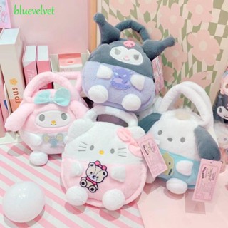 Bluevelvet กระเป๋าถือ กระเป๋าเครื่องสําอาง ลายการ์ตูนแมว Kuromi KT Cat Melody Pompompurin เหมาะกับการพกพาเดินทาง