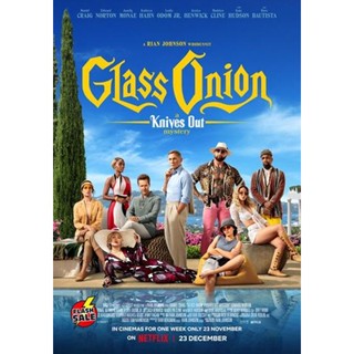 DVD ดีวีดี Glass Onion A Knives Out Mystery (2022) ฆาตกรรมหรรษา ใครฆ่าเพื่อน (เสียง ไทย/อังกฤษ | ซับ ไทย/อังกฤษ) DVD ดีว