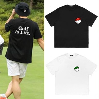 เสื้อยืดแขนสั้น พิมพ์ลาย Malbon GOLF ระบายอากาศได้ดี แฟชั่นฤดูร้อน สําหรับผู้ชาย และผู้หญิง