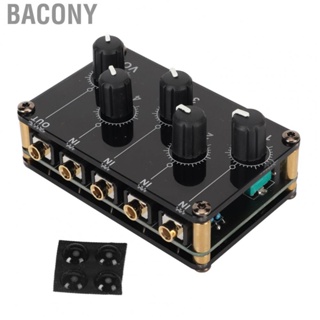 Bacony  Passive Mixer  Low Noise 4 In 1 Out Portable Dual Channel  Input Stereo Mixer  for PC for Tablets for Studio Console