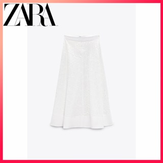 Zara ใหม่ เสื้อคลุมกระโปรง ปักลาย สําหรับสตรี