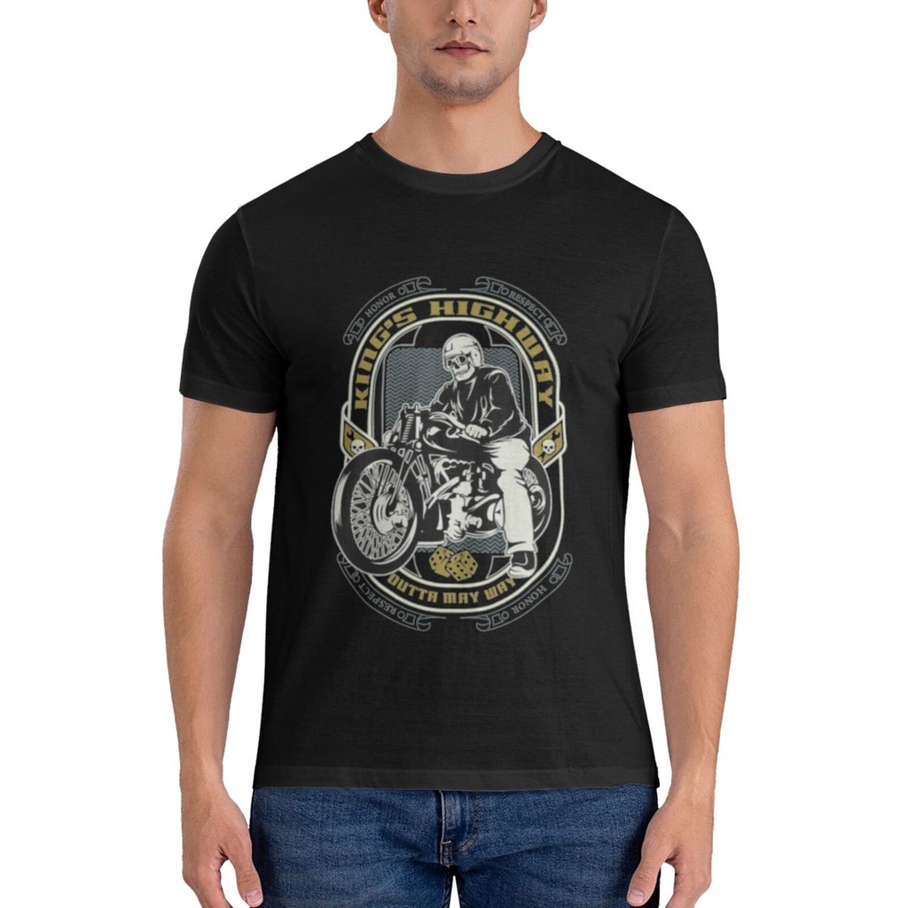 KingS Highway Motorcycle Motorcycle Bike Indian Chopper Casual Tshirts Big