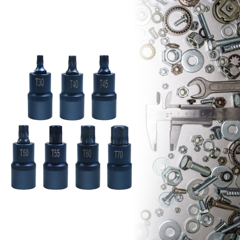 EV Torx ไขควงบิตสแควร์หัวสกรูสแตนเลสไดร์เวอร์ความปลอดภัย Torx ไขควง Bits T30 T40 T45 T50 T55 T60