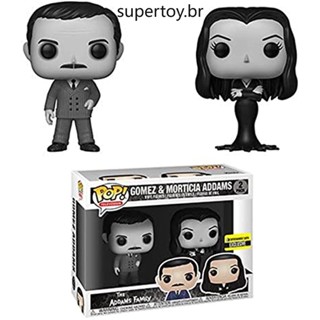 Funko Pop! Tv: The Addams Family Gomez and Morticia โลกแห่งความบันเทิง สีดํา และสีขาว 2 แพ็ก