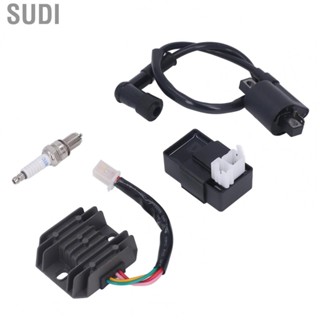 Sudi CDI Ignition Coil Voltage Regulator Spark Plug Kit Motorbike Ignition Kit Heat Resistant for 125‑250CC PIT Trail Quad Bike