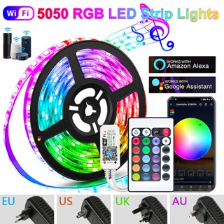 Gbkof แถบไฟ LED อินฟราเรด บลูทูธ 10 ม.-30 ม. RGB พร้อมริบบิ้นนีออน ยืดหยุ่น 12V