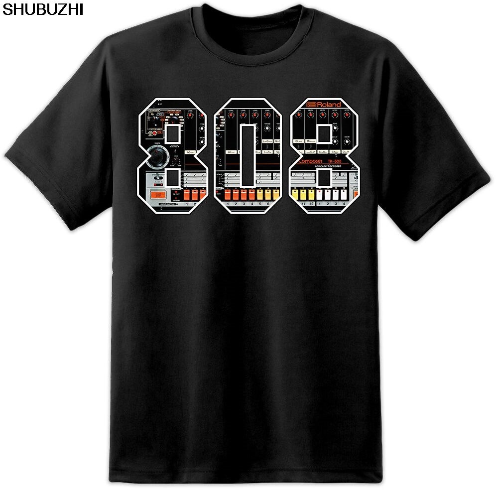 GUC เสื้อยืดผ้าฝ้ายพิมพ์ลาย Tr808 Music Sampler T Shirt Dj Pioneer Cdj 2000 Nxs Djm Akai 808 Tb3 Coo
