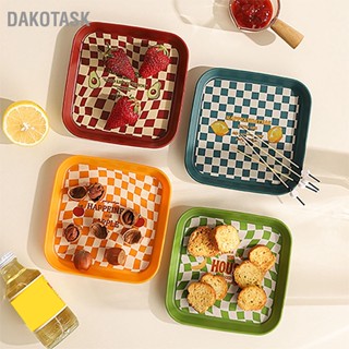 DAKOTASK 4Pcs Spit Bone Dish Food Grade Plastic Household Residue Snack Pan Small Mini Patent