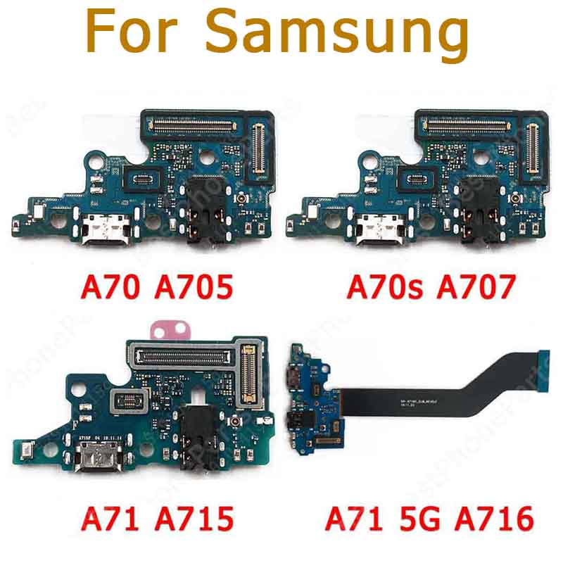 แท้ บอร์ดชาร์จ Usb Pcb สายเคเบิลอ่อน สําหรับ Samsung Galaxy A70 A70s A71 5G