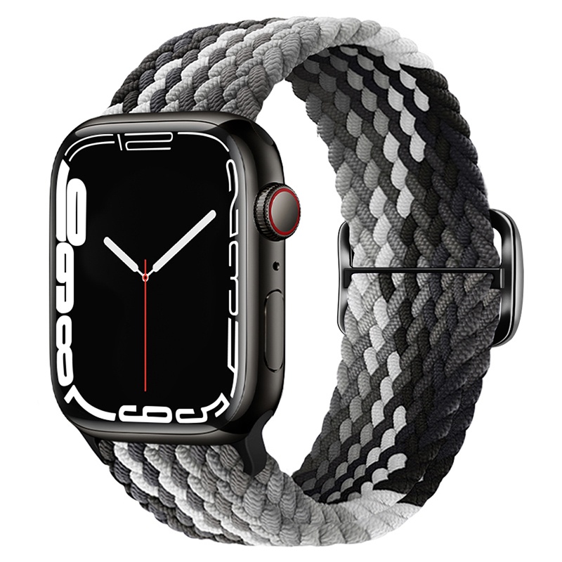 สายนาฬิกาข้อมือไนล่อนถัก ปรับได้ สําหรับ Applewatch iWatch 7 6 5 4 38 40 41 42 44 มม. S8 Ultra
