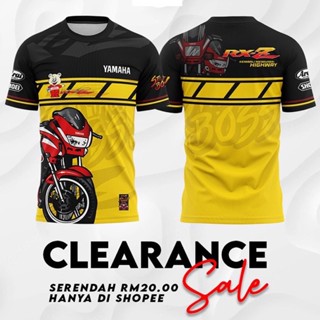 [ พร้อมส่ง ] เสื้อยืดลําลอง แขนสั้น พิมพ์ลาย BAJU JERSEY YAMAHA RXZ สําหรับเด็ก และผู้ใหญ่ ไซซ์ XS-3XL 100 ซม.-160 ซม.