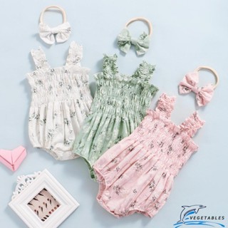 Zhy- ชุดจั๊มสูทรอมเปอร์ แขนกุด พิมพ์ลายดอกไม้ สายรัดไหล่ ยาง…