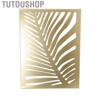 Tutoushop Gold Palm Leaves Wall Sculpture Modern Minimalist Hanging Palm Leaf Metal Wall Art Decor for Livingroom