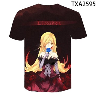 เสื้อยืด พิมพ์ลายการ์ตูนอนิเมะ Monogatari Series 2022