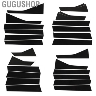 Gugushop Pillar Post Trim  Glossy Black PC Window Pillar Post Cover Lightweight High Durability  for Car