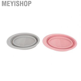 Meyishop Cosmetic Brush Cleaner Bowl  Flexible Effective Foldable Makeup Brush Cleaning Bowl  for Travel for Makeup Brush