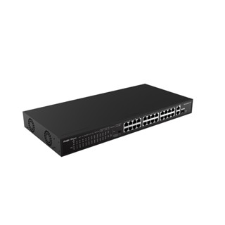 RUIJIE RG-ES126S-LP V2 24-Port 10/100 Mbps with 2-Port Gigabit Rackmount PoE Switch