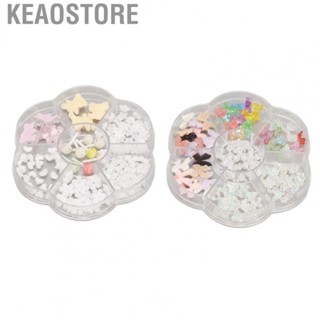 Keaostore Nail Art Rhinestones  Nail Art Crystal Rhinestones Colorful Safe Portable Multiple Sizes Resin  for Other Decoration for Daily Work