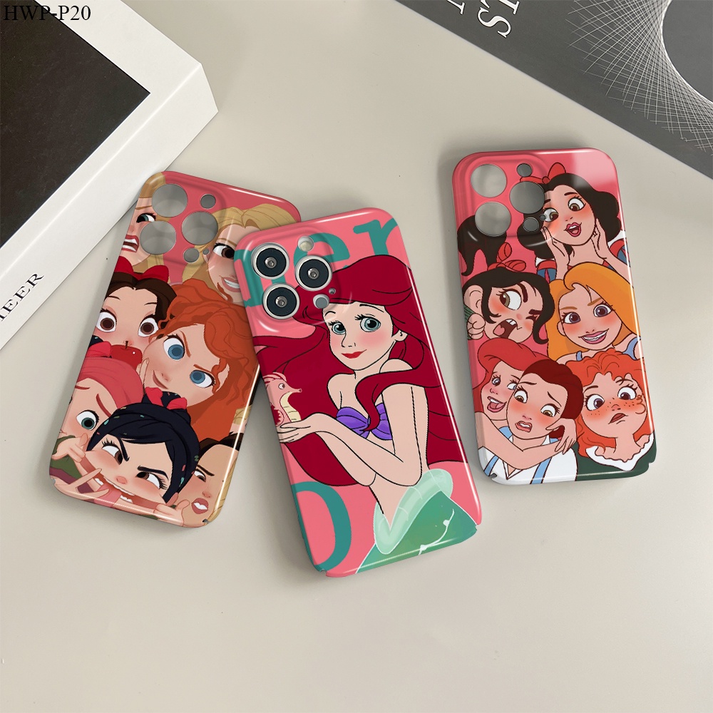 Huawei P40 P30 P20 Pro เคสหัวเว่ย สำหรับ Case Cartoon Princess เคสโทรศัพท์ Hard Phone Cases