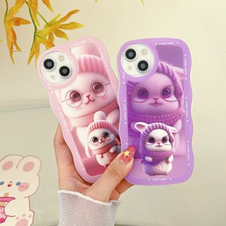 เคส VIVO Y17 Y19 Y12 Y15 2020 Y51 Y31 Y71 S1 Pro Y81i Y91i Y91C Y85 Y91 Y95 Y93 Y81 V5 Lite V5s Y1s V9 Youth Y51A Y53s U10 Cover Soft Wavy Rabbit