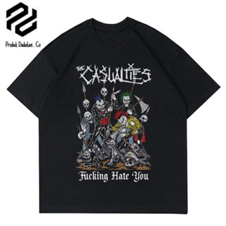 พร้อมส่ง ผ้าฝ้ายบริสุทธิ์ KAOS BAJU THE CASUALTIES / T-SHIRT BAND METAL MUSIK ROCK PUNK / TSHIRT  RAP TEE LOKAL