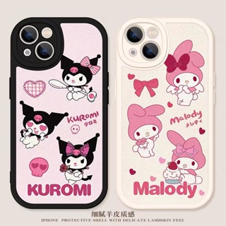 เคสโทรศัพท์มือถือนิ่ม ป้องกันกล้อง ลาย Kuromi melody น่ารัก สําหรับ Samsung Galaxy A04 A24 A22 A32 5G A73 M23 M32 M31 S20 FE S21 S22 S23 Plus Ultra