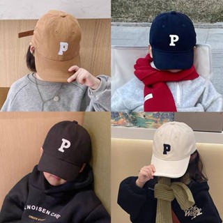 P Letter Kids Baseball Cap Summer Sunscreen Toddler Sun Hat Children Solid Color Hip Hop Hat 2-7 Years